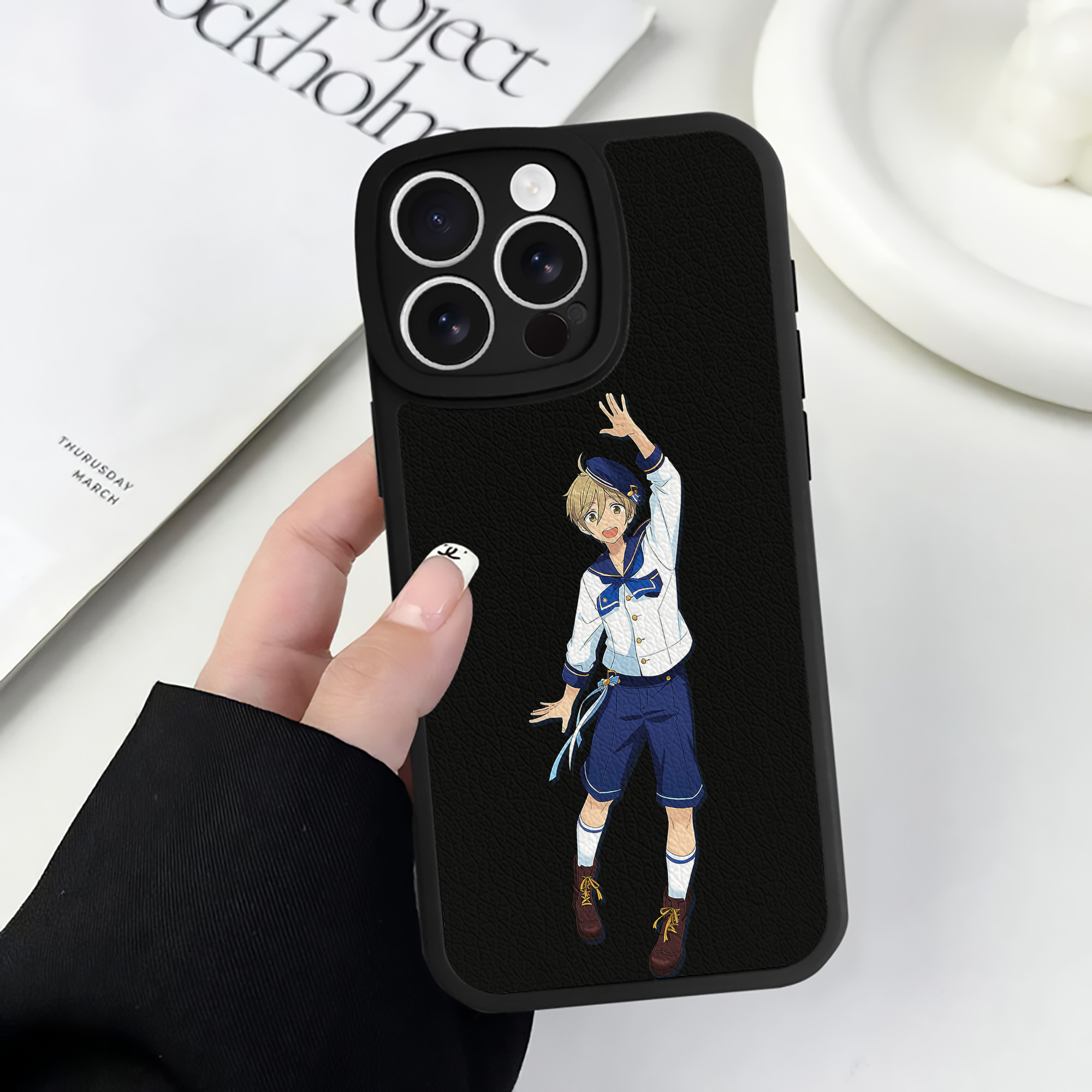（画像用） あんさんぶるスターズ! Ensemble Stars 【iPhone 16シリーズ対応】シリコンスマホケース（レザー調） 材質：シリコン